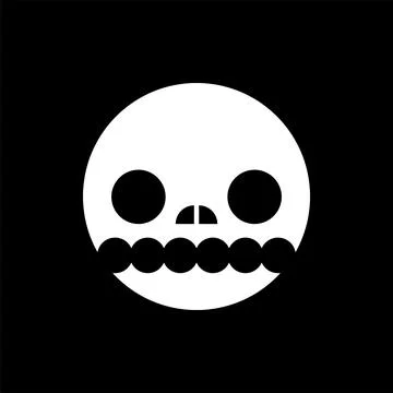 Skull simple geometric shape isolated. Vector illustration Stock Illustration