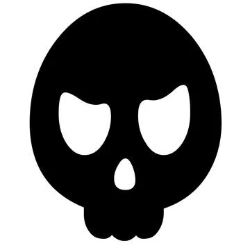 Skull Skeleton head poison evil pirate dead halloween Stock Illustration