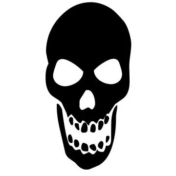 Skull Skeleton head poison evil pirate dead halloween Stock Illustration