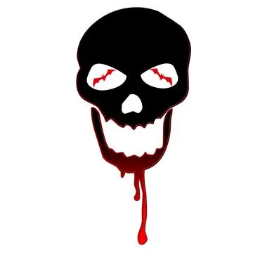 Skull Skeleton head poison evil pirate dead halloween Stock Illustration