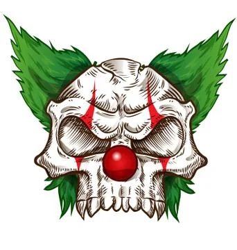 Skull sketch design Stock Illustration
