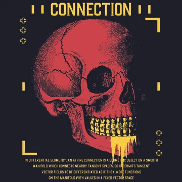 Skull with slogans vector Illustrazione stock