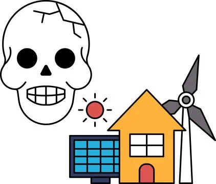 A skull is smiling and has its mouth open, with the sun shining on it Ilustración de archivo