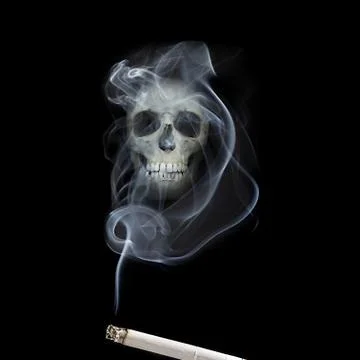 Skull in smoke Stock Illustration