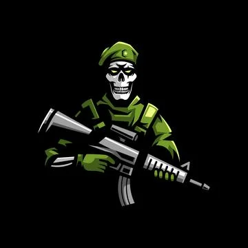 Skull Soldier Stock Illustration