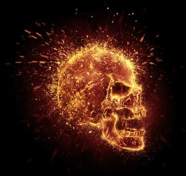 Skull spark Illustrazione stock