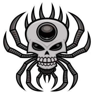 Skull Spider Stock Illustration