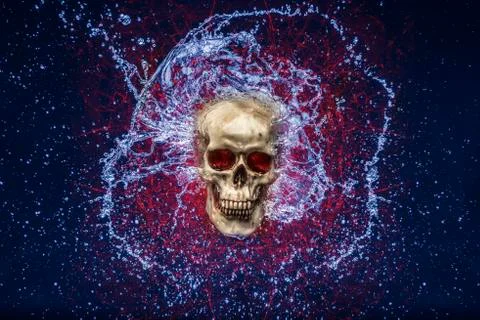 Skull splash Stock Photos
