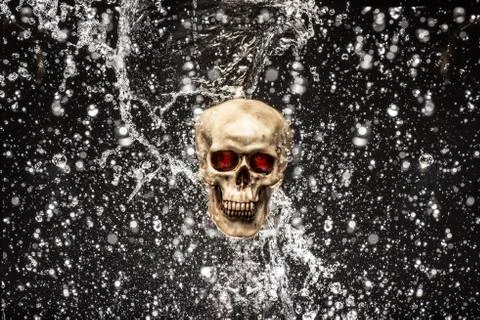 Skull splash Stock Photos