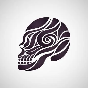 Skull tattoo vector Stock Illustration