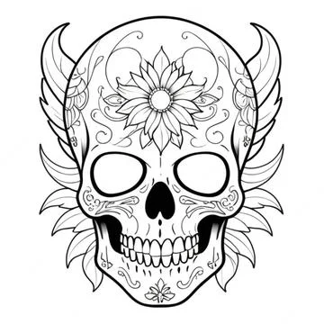 Skull Tattoos Stock Illustration
