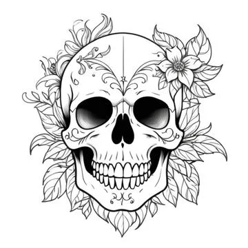 Skull Tattoos Stock Illustration
