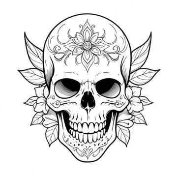 Skull Tattoos Stock Illustration