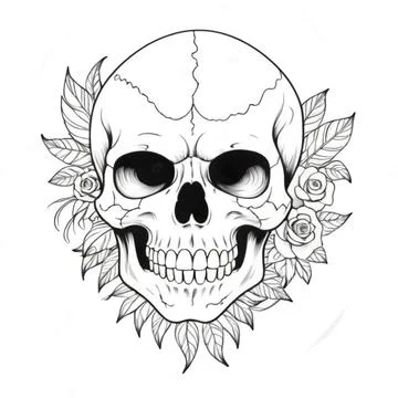 Skull Tattoos Stock Illustration