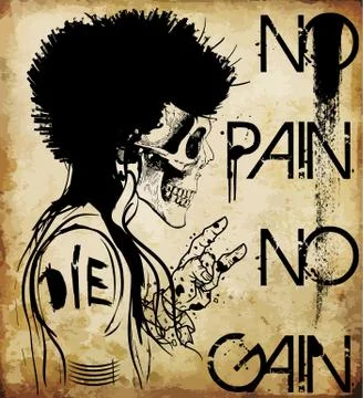 Skull tee graphic design Stock Illustration