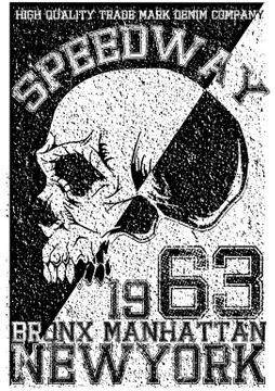 Skull tee graphic design Stock Illustration