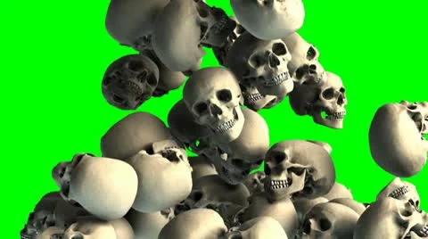 Skull transition Stock Footage 8848075