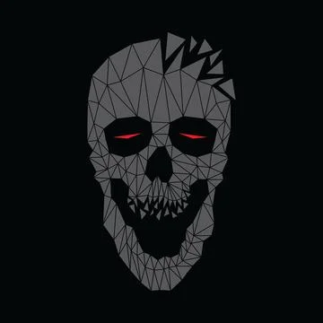 Skull Triangle Graphic Illustration Vector Art T-shirt Design Stock Illustration