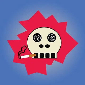 Skull vector cartoon Illustrazione stock