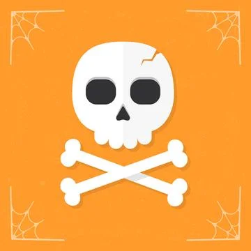 Skull vector halloween icon Stock Illustration