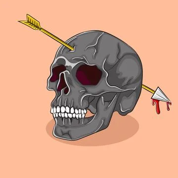 Skull vector illustratin 스톡 일러스트