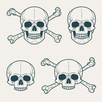 Skull vector set Stock Illustration