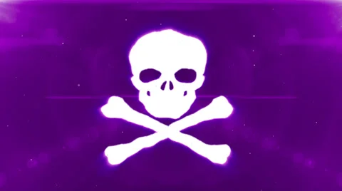 Skull Violet Loop 스톡 동영상 32508201