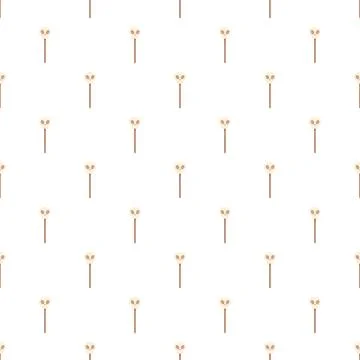 Skull wand pattern for spooky halloween magic Stock Illustration