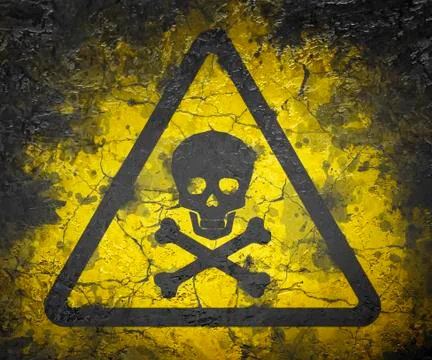 Skull warning sign Stock Photos