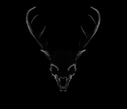 The Skull of a Wendigo Stock Illustration