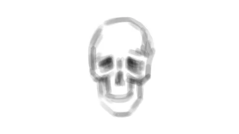 Skull on a white background  4K Stock Footage 197807100