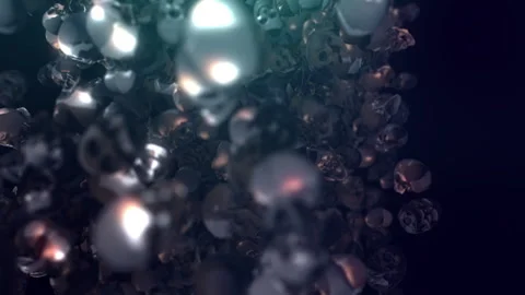 Skulls in a 3d VJ Loop Stock Footage 241613624