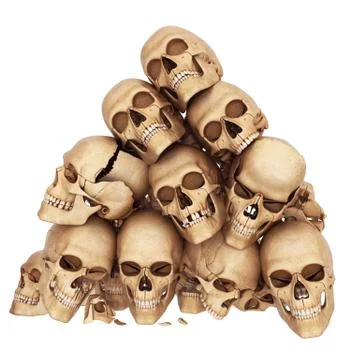 Skulls are stayed on one another Stock Illustration