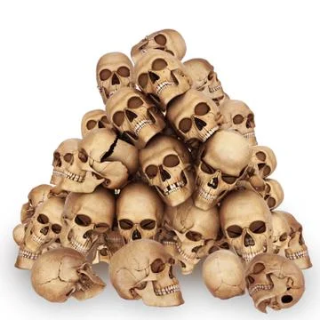 Skulls are stayed on one another Illustrazione stock