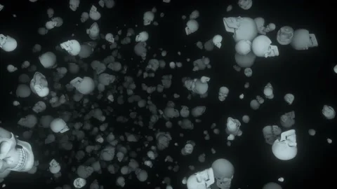 Skulls Background 4k Stock Footage 145840527