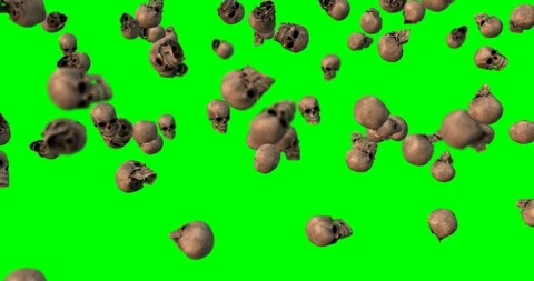 Skulls falling animation Video stock 91222472