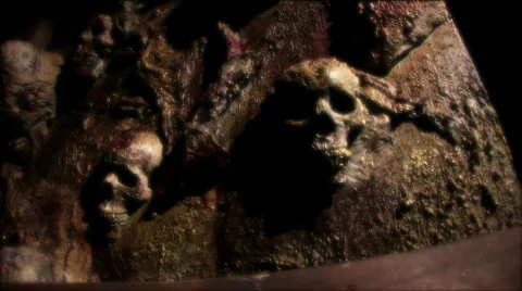 Skulls flashing released 2 HD Stock Footage 273366