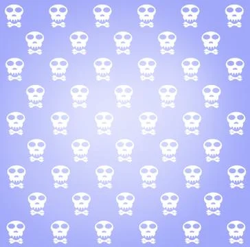 Skulls pattern, abstract seamless texture. Illustrazione stock