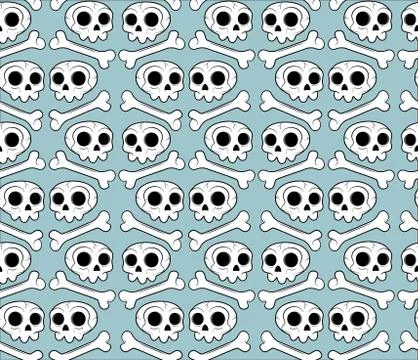 Skulls pattern for kids Stock Illustration