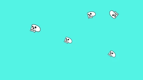 Skulls Seamless 4K, 60fps Background. Stock Footage 102109341