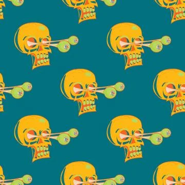 Skulls seamless pattern Stock Illustration