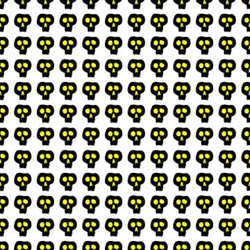 Skulls seamless pattern Stock Illustration