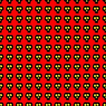 Skulls seamless pattern Stock Illustration
