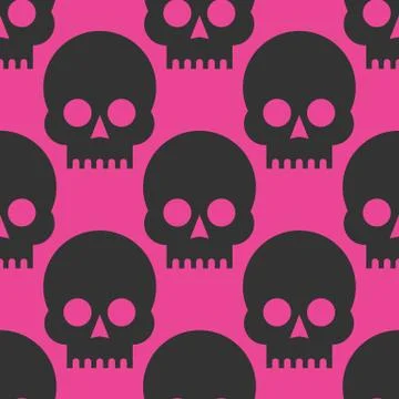 Skulls seamless pattern Stock Illustration