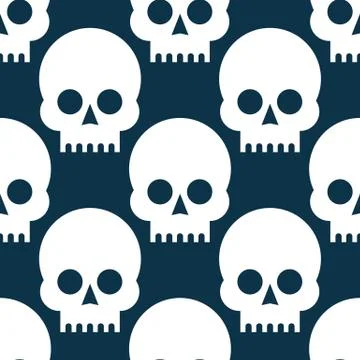 Skulls seamless pattern Stock Illustration