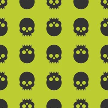 Skulls seamless pattern Stock Illustration