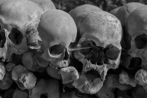 Skulls Skulls in Fontanel cemetery, Sanità quarter Naples Copyright: xZoon.. Stock Photos