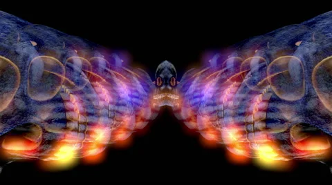 Skulls Spin Loop Stock Footage 51797982