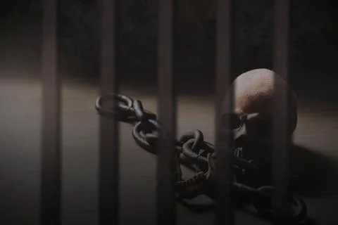 Skulls within the prison. Stock-Fotos