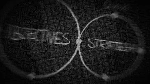 Skulls, words and objective mixing Stock-Footage 328626957